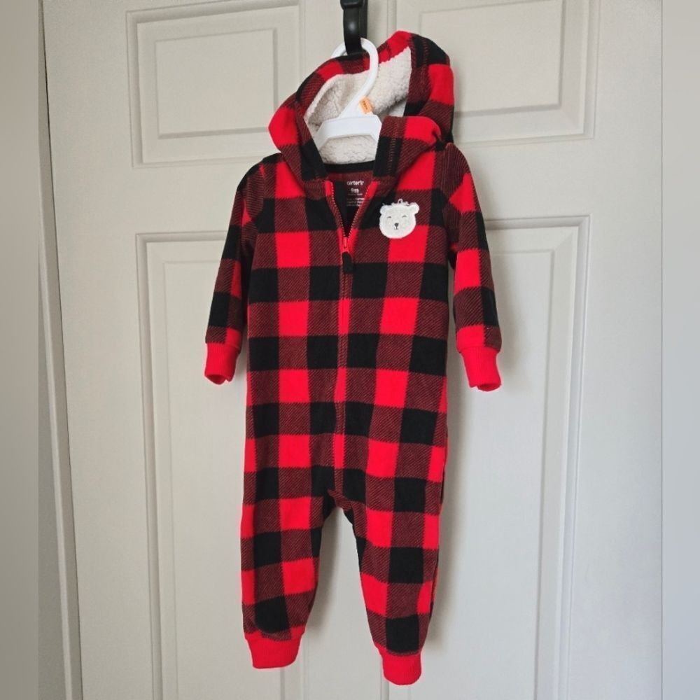 2/$20 Carters Fleece Jumpsuit Size 9 M